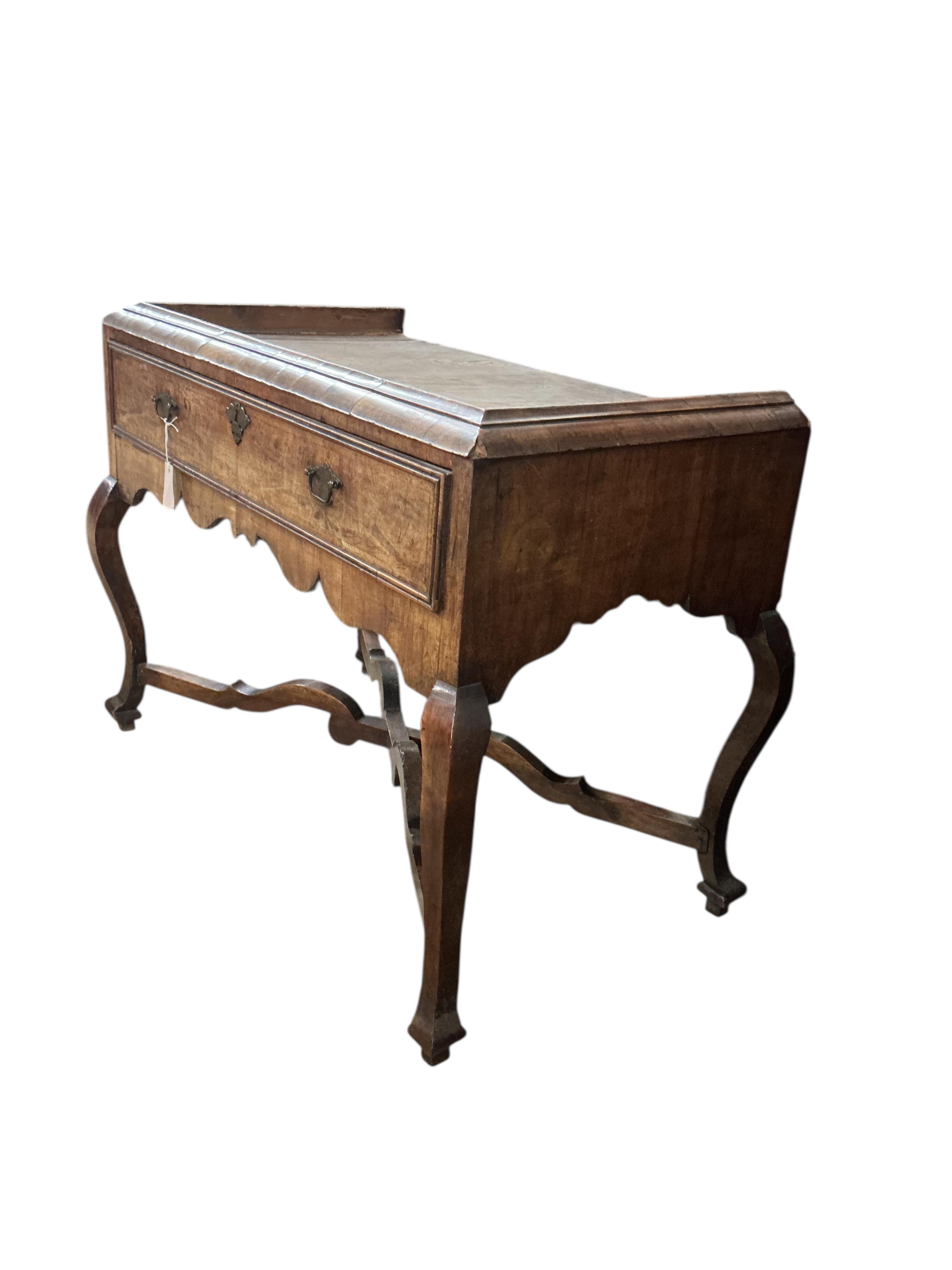 An 18th century walnut stand, width 102cm, depth 56cm, height 81cm